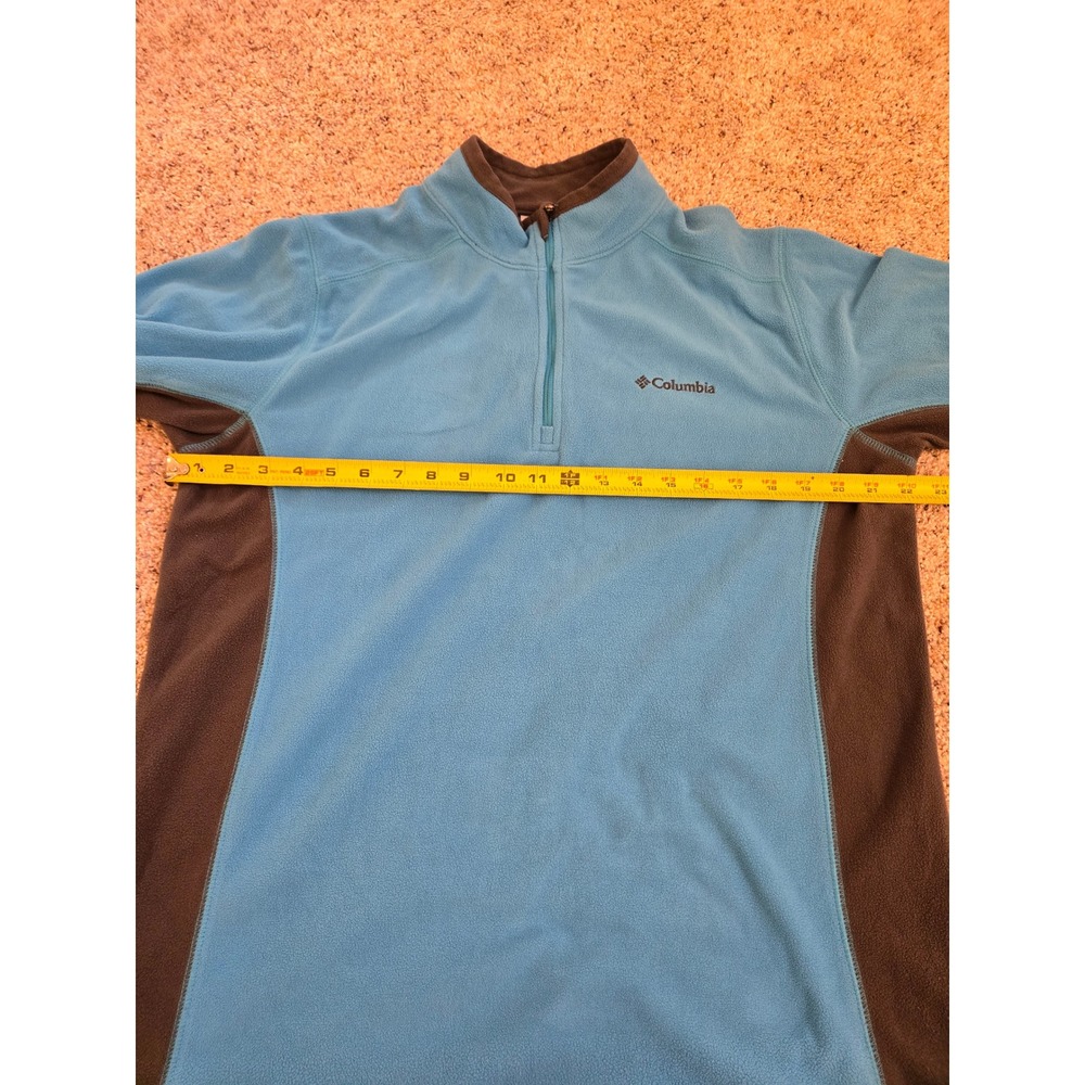 Columbia Women's Medium Blue Fleece 1/4‎ Zip Pullover Jacket - Picture 6 of 8
